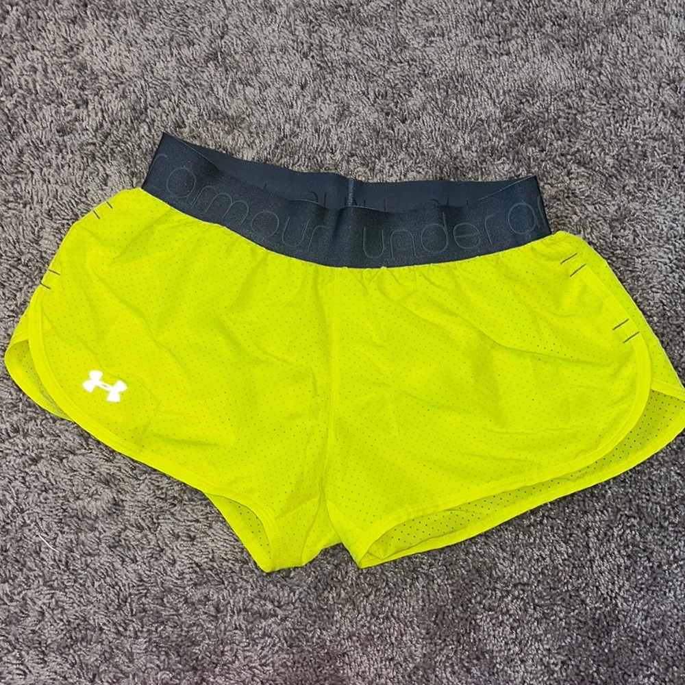 Under Armor yellow Track Shorts size S